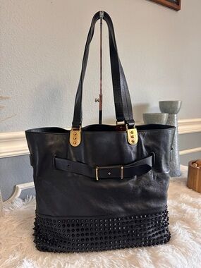 Christian Louboutin Black Tote with Gold Accents